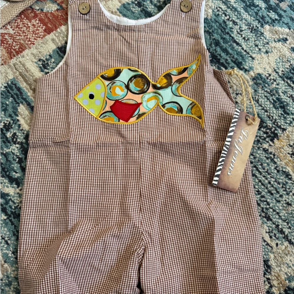 Brown and Red One Piece Swimsuit with Classic Patterns